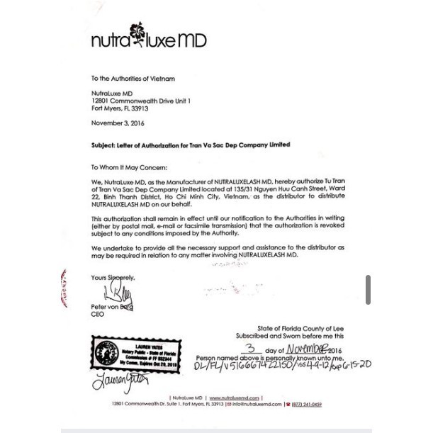 Serum mọc dài mi Nutraluxe Lash Md của Mỹ