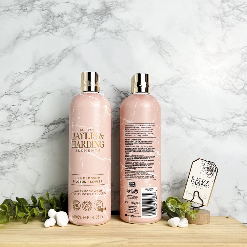 Sữa tắm nước hoa cao cấp hương hoa hồng và hoa sen Baylis &amp; Harding 500ml