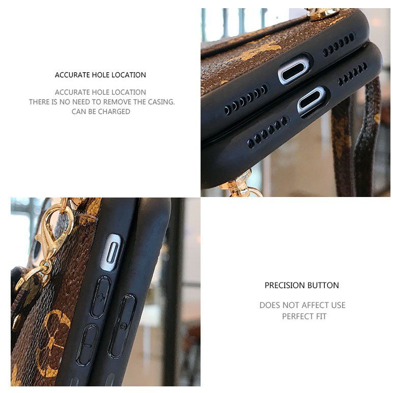 Bao Da Điện Thoại In Họa Tiết Hoa Kèm Dây Đeo Cho iphone15 14 13 12 11 pro max xs 8 plus Ốp