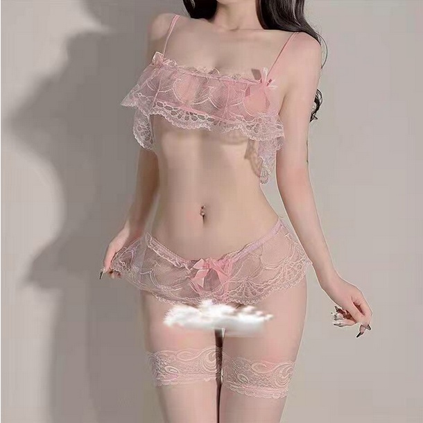 Bộ đồ lót ren đồ ngủ cosplay sexy dễ thương quyến rũ gợi cảm Dinnastore