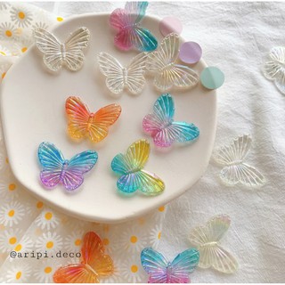 Charm bướm ánh hologram Hàn Quốc size to B101 /Nguyên liệu phụ kiện trang trí