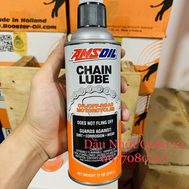 Chai Xịt Dưỡng Sên - Bôi Trơn Sên Amsoil Chain Lube 312gram - Made in USA