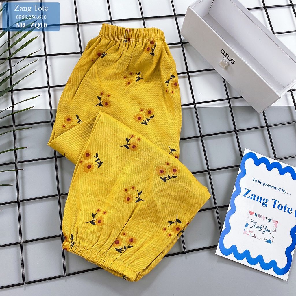 ZQ10 - Quần hoa Alibaba cho bé gái chất đũi lạnh Thái cao cấp cực xinh đáng yêu - Zang Tote