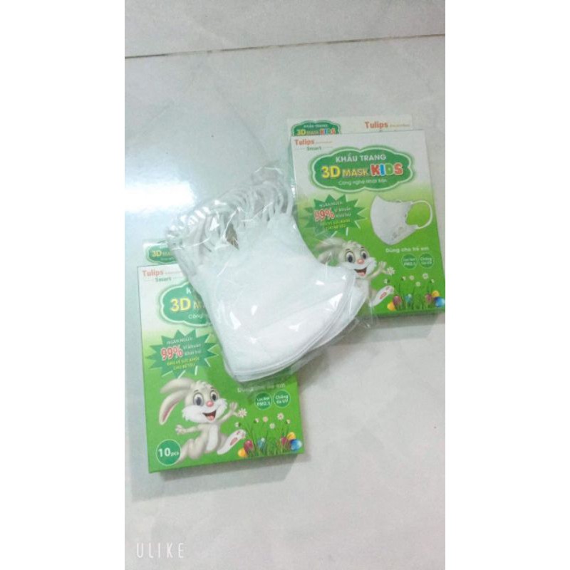 Khẩu Trang Cho Bé Tulip 3D Mask KIDs Hộp 10 Chiếc Từ 1-5 Tuổi