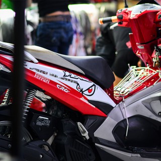 Decal Tem Xe Air Blade Đỏ Trắng