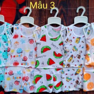 Combo Set 5 bộ ba lỗ cotton giấy