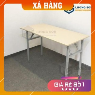 <SALE SỐC> Bàn gập chân sắt ghi - Bàn làm việc gấp gọn - BCS01 (shopmh59 - shopmm - vmeai)