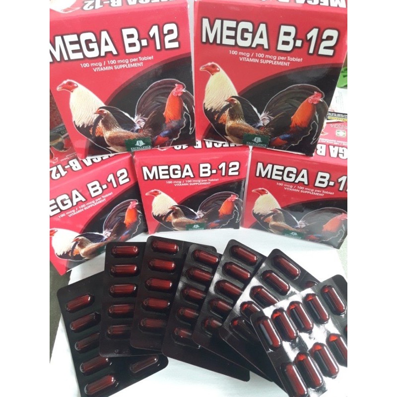 1 VỈ MEGA B12 (10 viên) thuốc bổ gà đá, sung mãn - tăng lực.