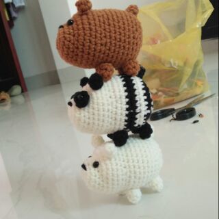 [Hot] Combo móc khóa len gấu We are bear 🐻