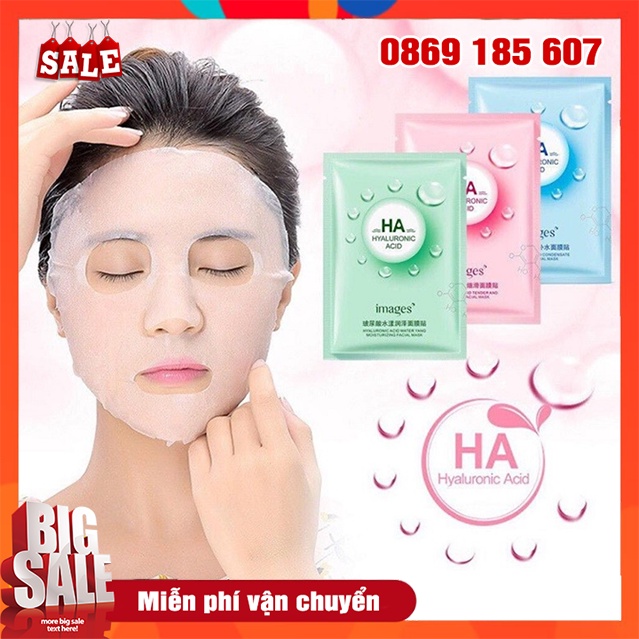 Mặt Nạ Dưỡng Trắng Da Mụn Cấp Ẩm Kiểm Soát Dầu HA Images Nội Địa Trung 25ml
