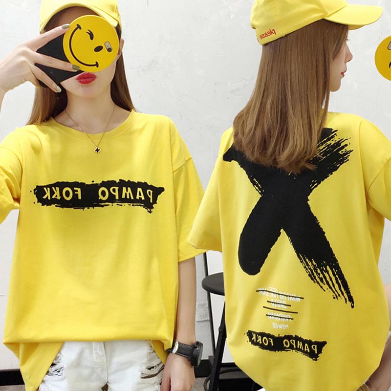 Áo Thun Tay Ngắn Dáng Dài In Họa Tiết Thời Trang Mùa Hè Cho Nữ