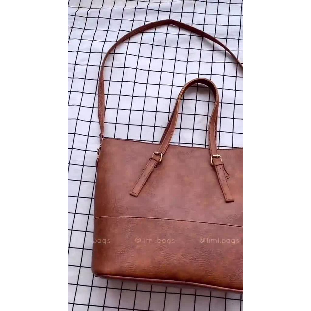 Túi xách công sở nữ da (3 MÀU) size to đựng A4 laptop 15.6 inch đẹp đi học đi làm limi bags (LUMI) | BigBuy360 - bigbuy360.vn