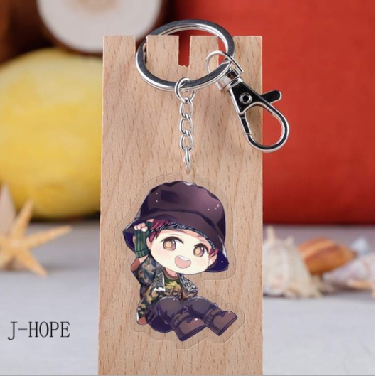 Móc khóa BTS Chibi quà tặng dễ thương hoạt hình xinh xắn