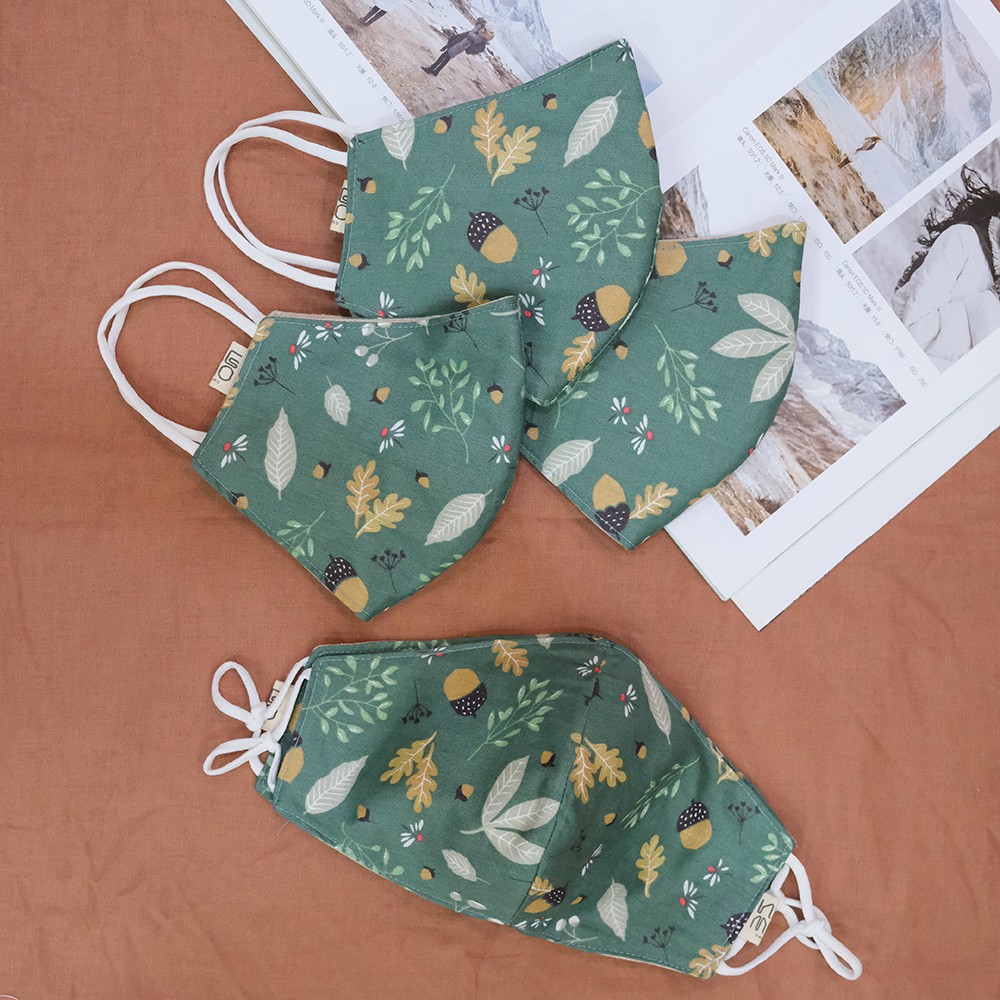 Khẩu trang vải 3 lớp Hạt Dẻ handmade, có nút tăng giảm dây dễ điều chỉnh - KTHD | BigBuy360 - bigbuy360.vn