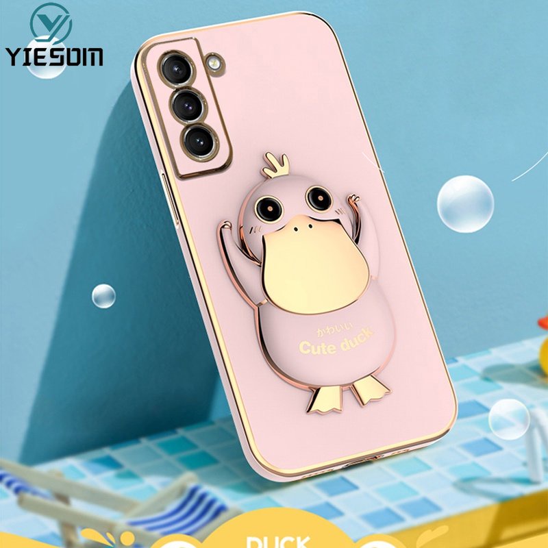Ốp Điện Thoại Silicon Mềm Chống Sốc Có Giá Đỡ Hình Vịt Dễ Thương Cho Samsung Galaxy S20 Ultra S20 FE S20 S10 Plus Note 20 Ultra