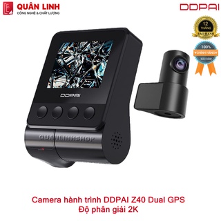 Camera hành trình DDPAI Z40 độ phân giải 2K, tích hợp GPS, kèm cam sau