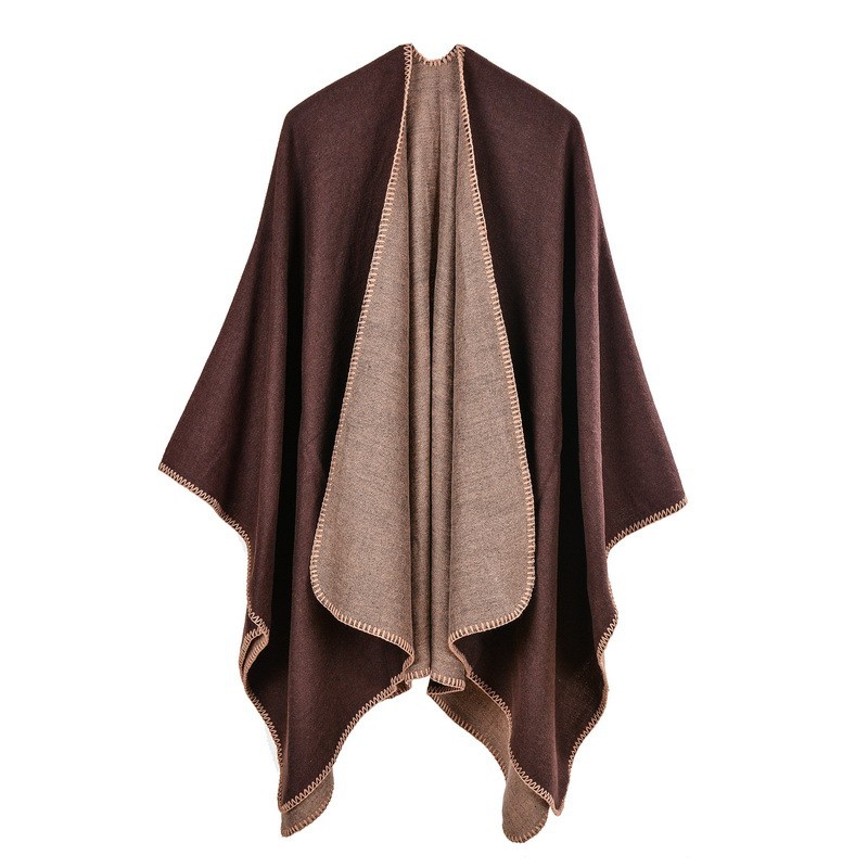 Khăn choàng giả Cashmere màu trơn cỡ lớn phong cách Âu Mỹ | BigBuy360 - bigbuy360.vn