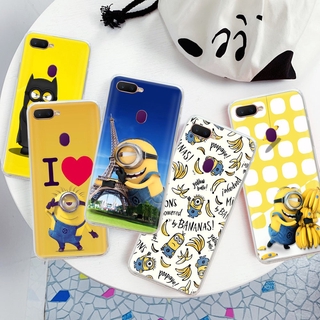 Ốp điện thoại TPU trong suốt họa tiết minion cho Oppo A5S A5 A9 2020 A83 A1 A1K A11K A3S A3