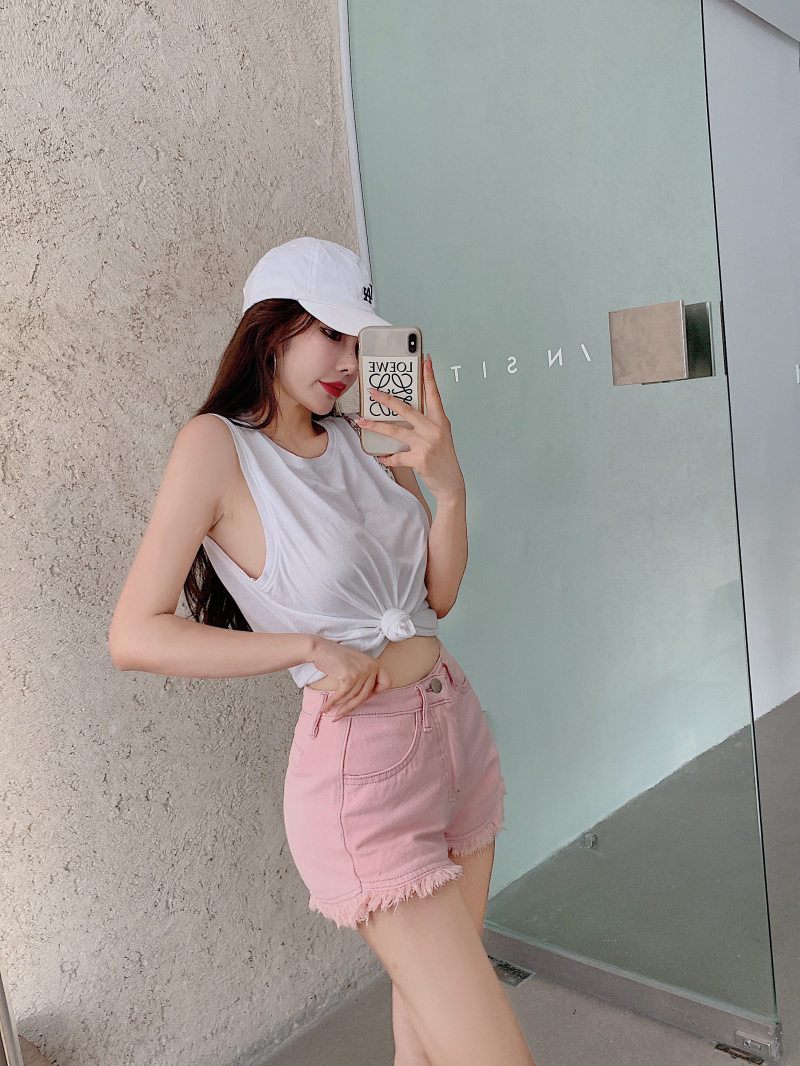 Quần Short Denim Lưng Cao Màu Kẹo Ngọt Phong Cách Hàn Quốc Dễ Phối Đồ Cho Nữ | BigBuy360 - bigbuy360.vn