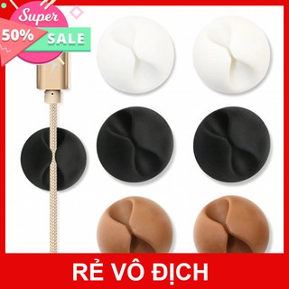 {SIÊU RẺ}Nút silicon giữ dây sạc điện thoại, dây usb, dây điện trên bàn làm việc, ô tô