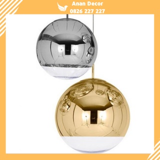 Đèn thả châu tròn thủy tinh Vàng, Bạc chưa bao gồm bóng đèn TT.06 AB