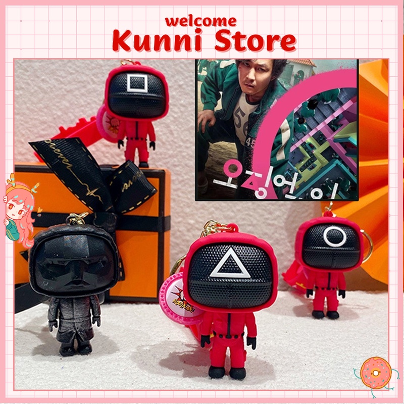Móc Khóa Squid Game Búp Bê Trò Chơi Câu Mực đeo Mặt Nạ Phim Truyền Hình Của Lí Chính Tể Quà Tặng Đồ Chơi