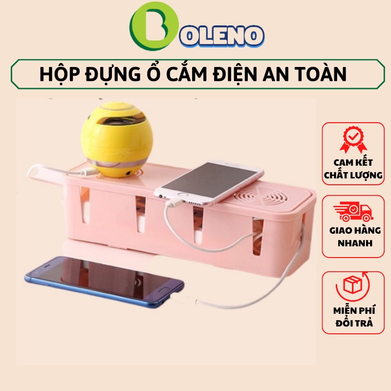 Hộp đựng ổ cắm điện nhựa, hộp dây điện an toàn cho bé có lỗ thông gió