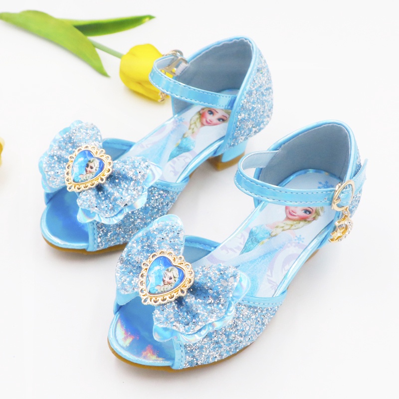 ❀▲Giày Sandal Cao Gót Phong Cách Công Chúa Elsa Thời Trang Mùa Hè 2020 Dành Cho Bé Gái