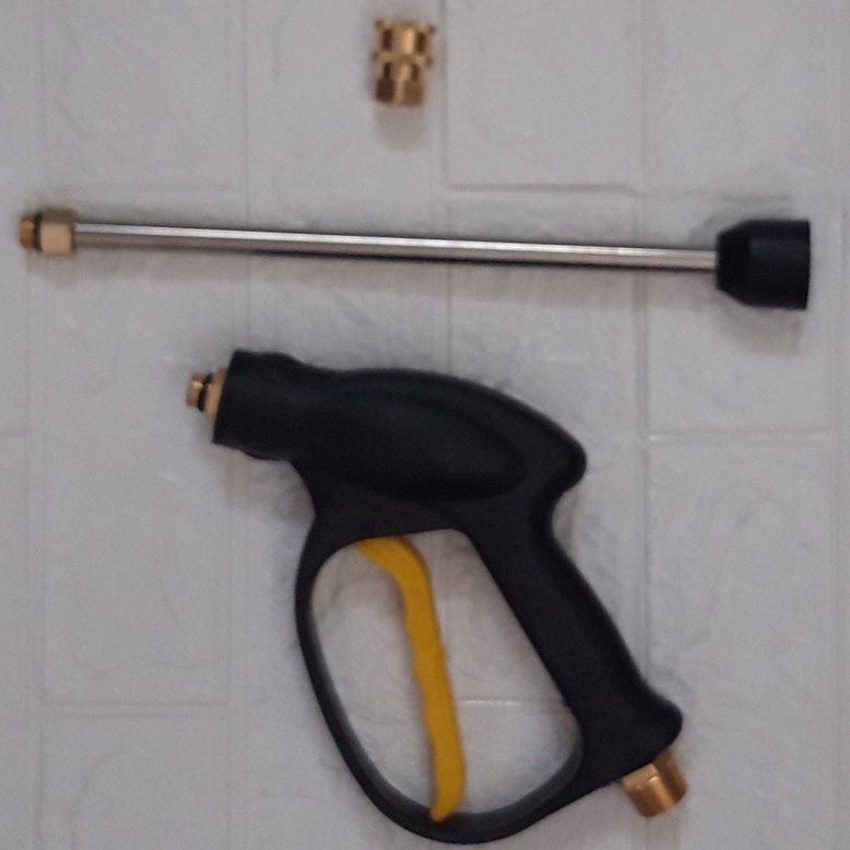 Súng rửa xe áp lực cao chân ren 22mm + thanh inox có đầu khớp nối 1/4 inch (chưa béc)