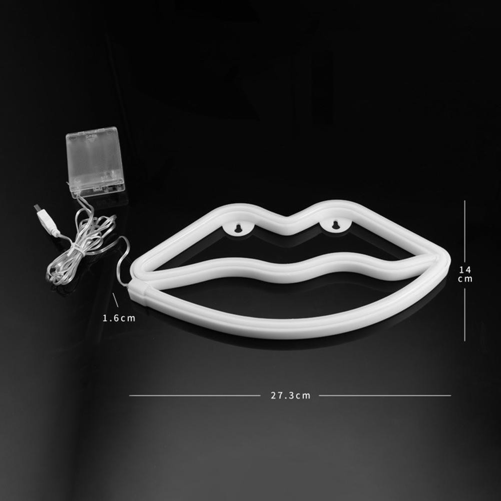 Đèn LED Neon hình đôi môi trang trí phòng cho bé