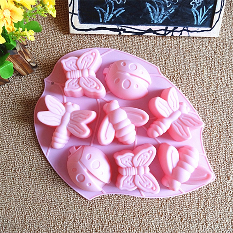 {FCC} Cartoon Animal Flower Insect Ice Cube Chocolate DIY Silicone Mold Baking Mold{yancrane3.vn}