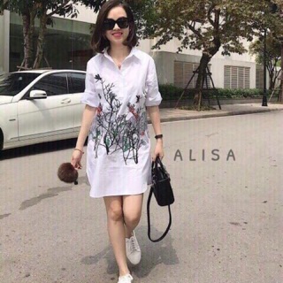 Đầm suông cổ sơmi