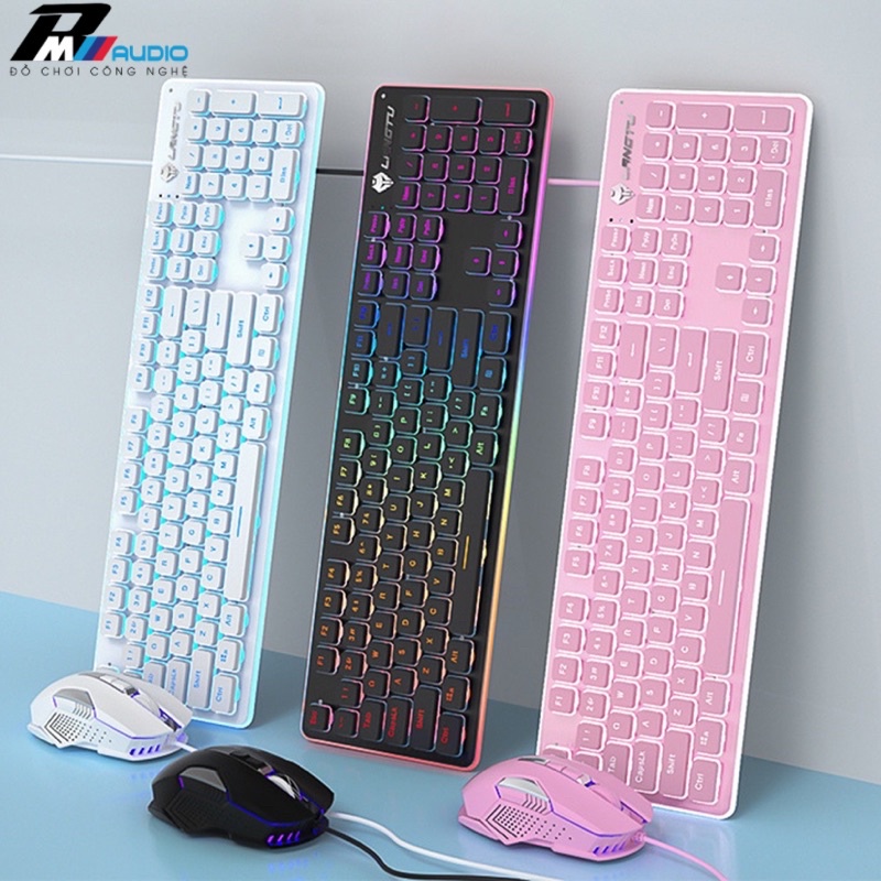 COMBO Bàn Phím Máy Tính Và Chuột Gaming Giả Cơ Gía Rẻ L1 LANGTU Có LED RGB Tự Động Đổi Màu Bảo Hành Lỗi 1 Đổi 1