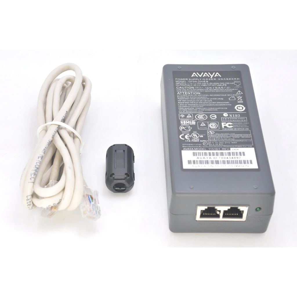 QUA SỬ DỤNG Avaya DPSN-20HB B 1151D1 Điện Thoại poe 48V 417mA Nguồn Điện 700434897 Cho 4606 4612 4624 9610 9620L