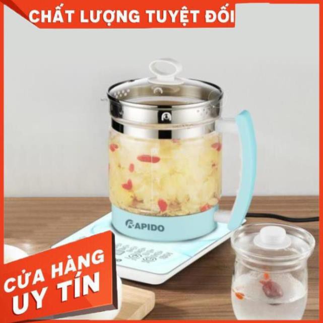 Ấm Điện Thủy Tinh Đa Năng Rapido Với 24 Chế Độ Nấu Tự Động Đun Siêu Tốc