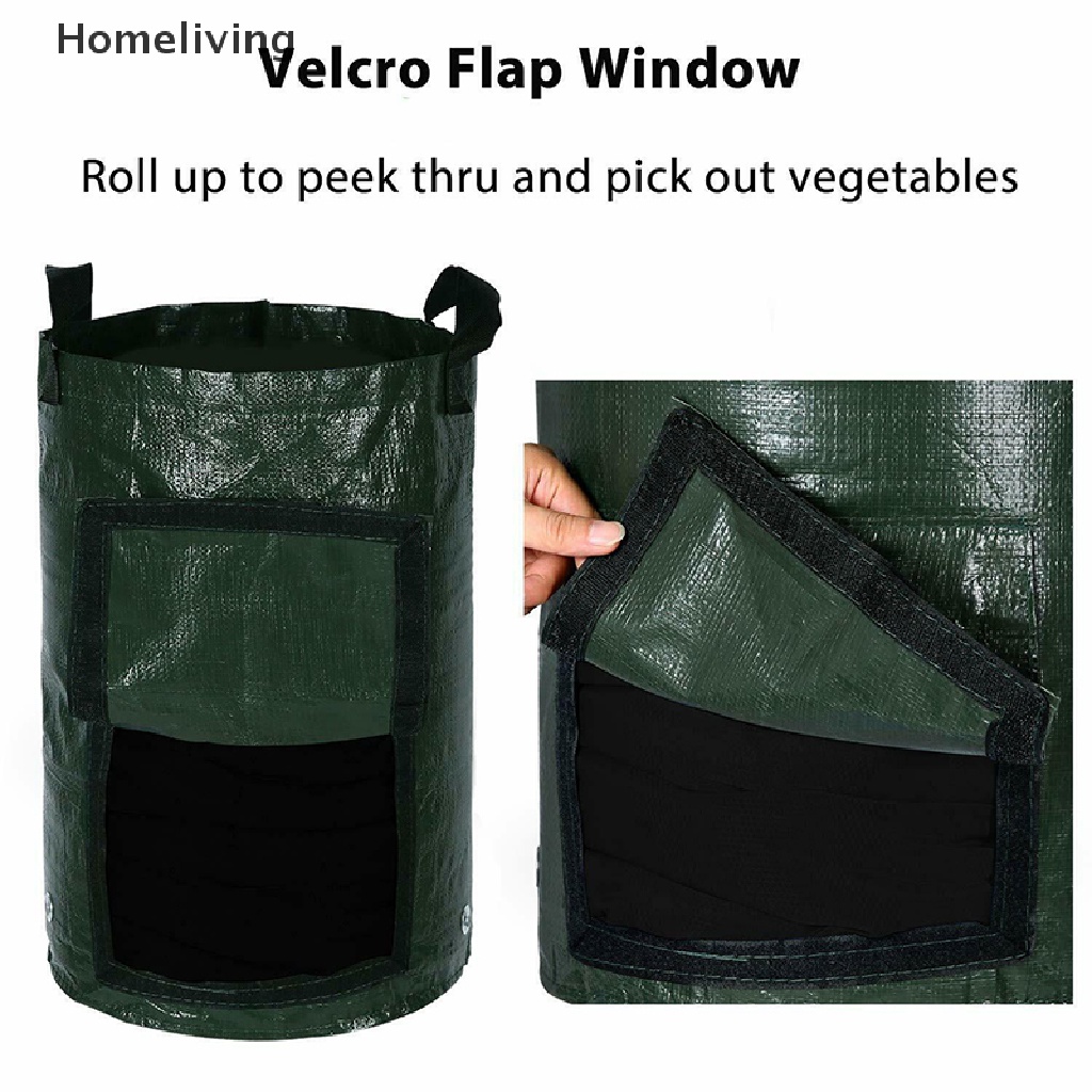 Túi Trồng Khoai Tây Bằng PE Chống Thấm Nước 3 / 5 / 7 / 10 Gallon Tiện Dụng Cho Sân Vườn