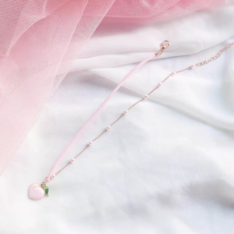 Vòng Cổ choker Màu Hồng Ngọt Ngào Đáng Yêu Thời Trang Hàn Quốc