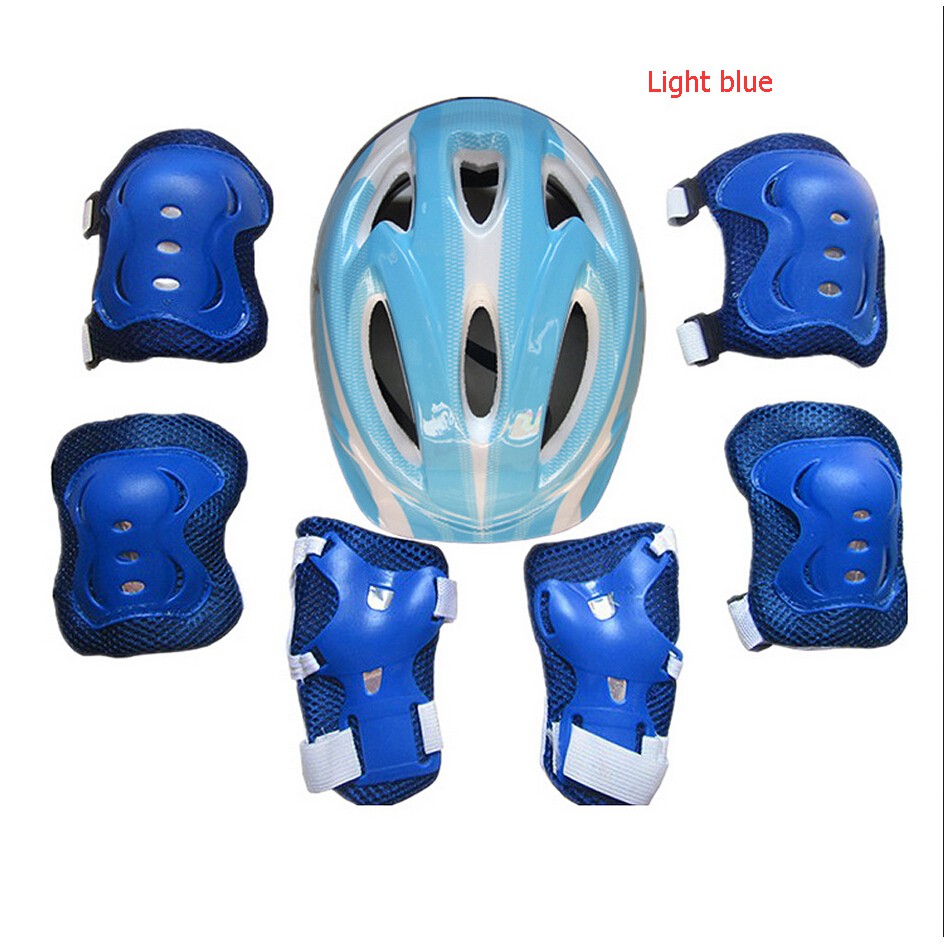 Set mũ bảo hiểm kèm đệm bảo vệ tay và đầu gối chuyên dùng khi đi xe đạp / chơi thể thao cho bé