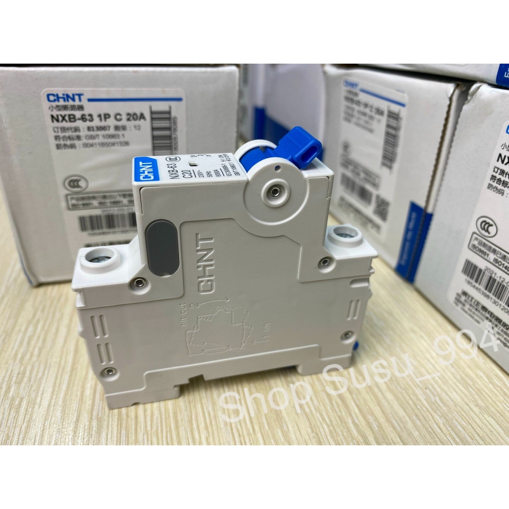 Aptomat Chint NXB-63 1P 20A Dòng Cắt 6kA