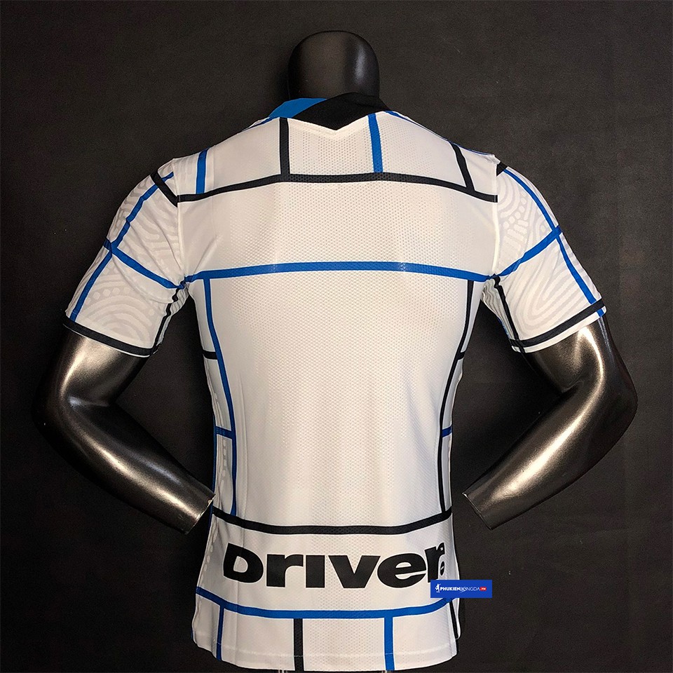 Áo Inter Milan sân khách 2020-2021 sọc caro, áo Inter sọc caro trắng xanh sân khách 2021 SF ❝Thái Lan❞