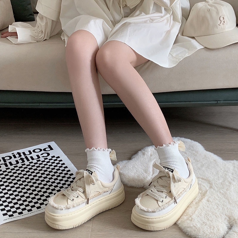 Giày Thể Thao Canvas Hở Ngón Phong Cách Hàn Quốc Thời Trang Mới Cho Nữ