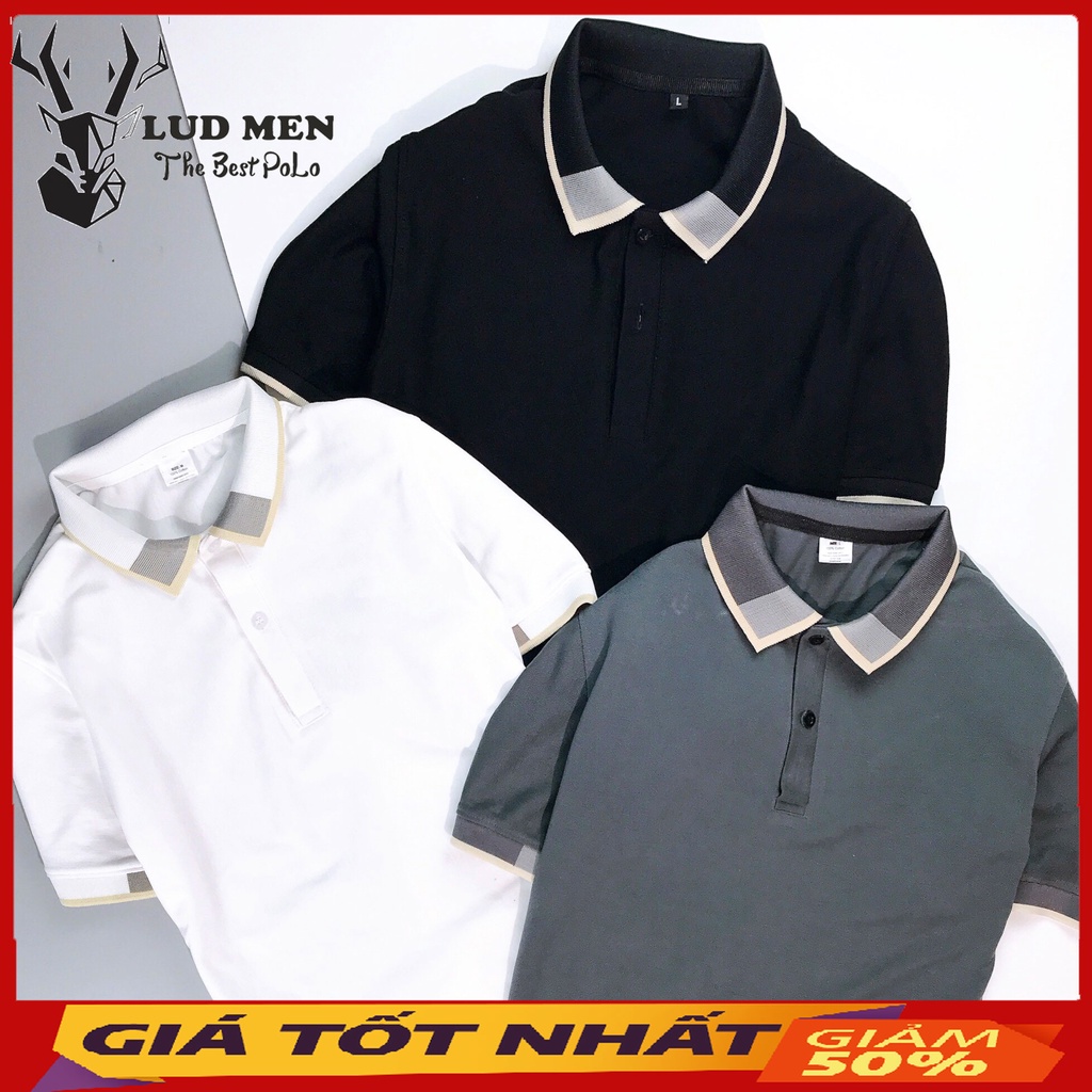 Áo Thun Nam - Áo Polo Cá Sấu chất COTTON nam xuất xịn chuẩn form sang trọng lịch lãm - Áo có cổ phối viền trẻ trung