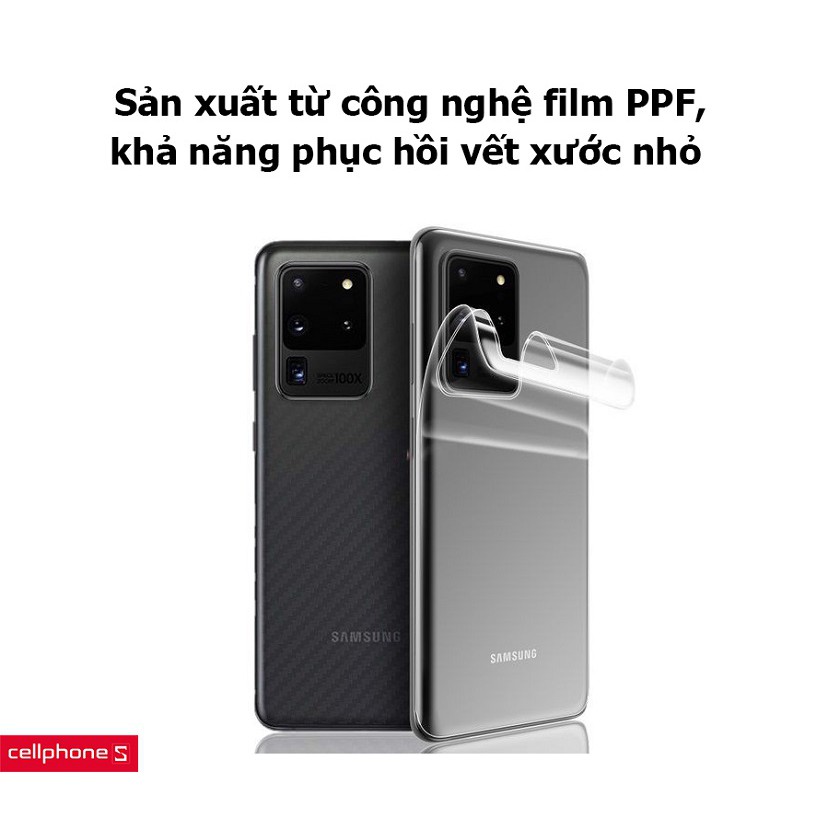 Miếng Dán PPF Mặt Sau Chống Vân Tay Cho Samsung Galaxy S20, Dán Lưng Samsung