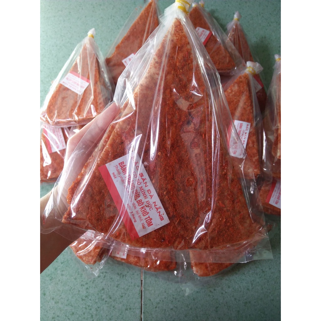 COMBO 4 GÓI BÁNH TRÁNG DỪA NƯỚNG BÒ KHÔ TÔM - siêu ngon y hình shop chụp