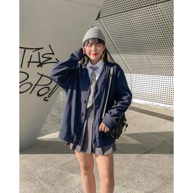 ÁO KHOÁC CARDIGAN UNISEX MỞ KHUY CỔ V CHÍNH HÃNG 67%