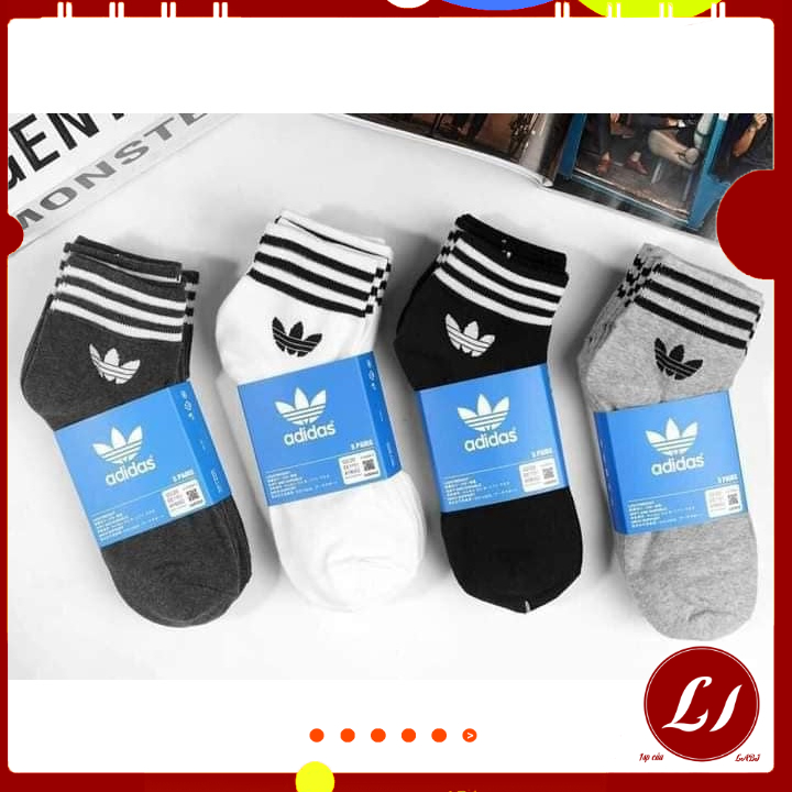 Tất adidas( CỔ CAO)3 Sọc thể thao dệt kim cao cấp  hạn chế mùi hôi và thông thoáng dành cho cả nam và nữ