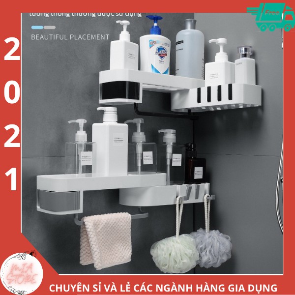 { Chính hãng} Kệ treo nhà tắm/ phòng bếp góc xoay 90/180 độ.