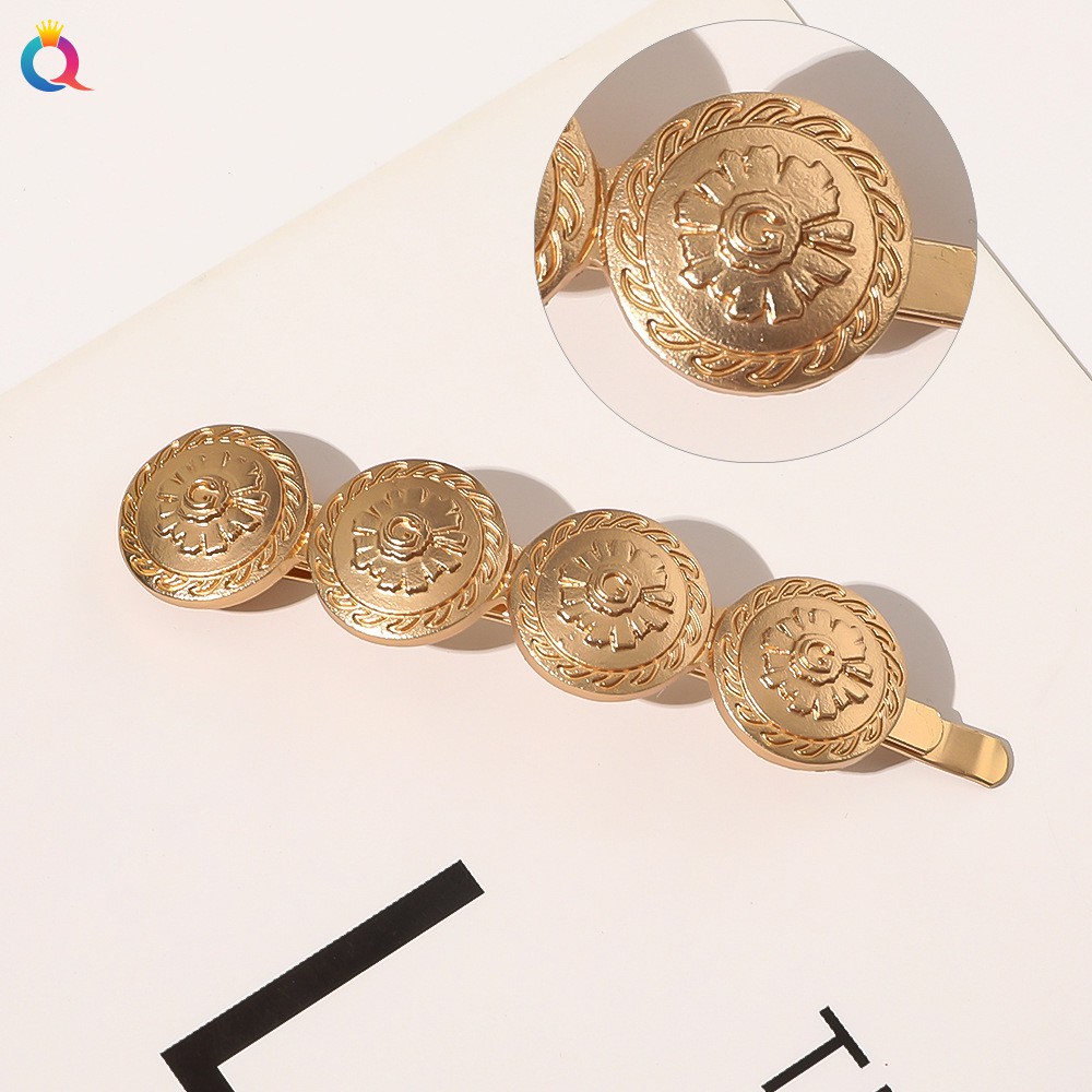 New fashion spring clip Mei*Du*sha metal texture clip side clip B19-A