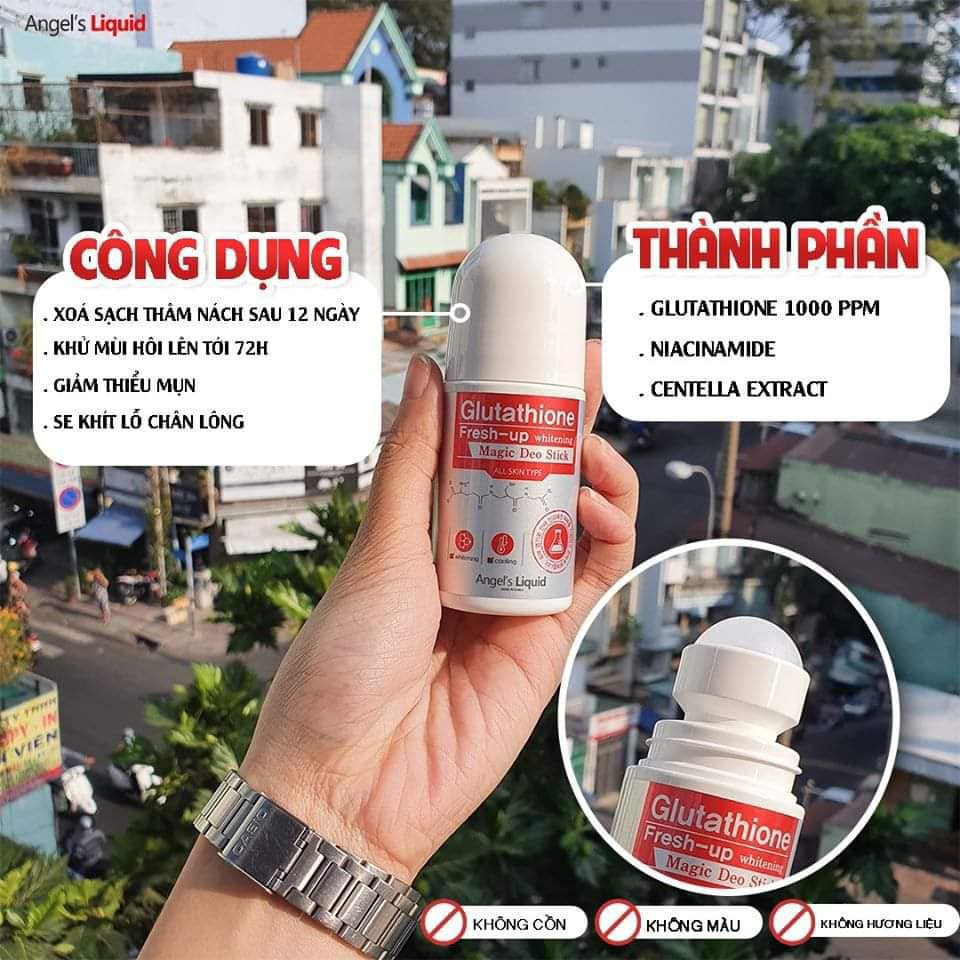 Lăn Trị Thâm Vùng Nách, Dưỡng Trắng Angel’s Liquid Glutathione Fresh-Up Whitening Magic Deo Stick 60ml | BigBuy360 - bigbuy360.vn