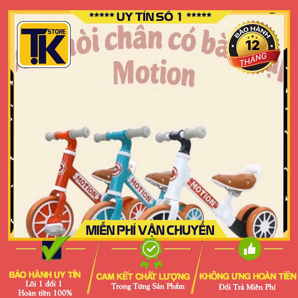 xe chòi chân thăng bằng cho bé, xe đạp Motion 3 bánh khung kim loại chắc chắn . .